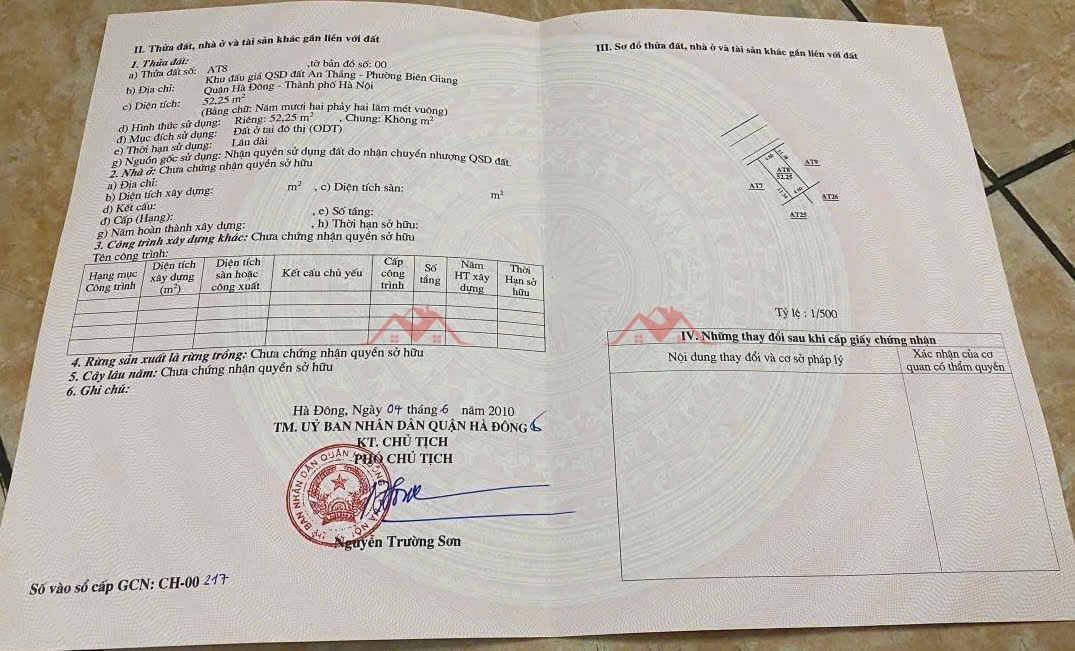 CHÍNH CHỦ BÁN LÔ ĐẤT 52,25M TẠI BIÊN GIANG-HÀ ĐÔNG-HÀ NỘI - Ảnh 3
